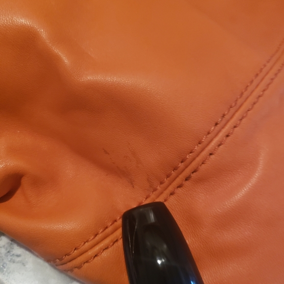 MICHAEL KORS TANGERINE LEATHER HANDBAG - Picture 5 of 7